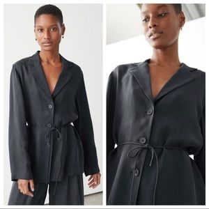 NWT & other stories gray relaxed light blazer Sz 4 (j721)